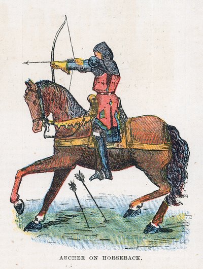 Archer à cheval - English School